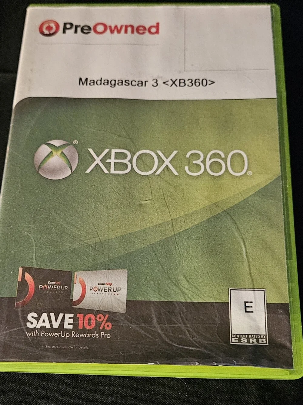 Microsoft Xbox 360 Game Case with Green Artwork